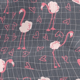 Cute Love Flamingo Stretch Jersey