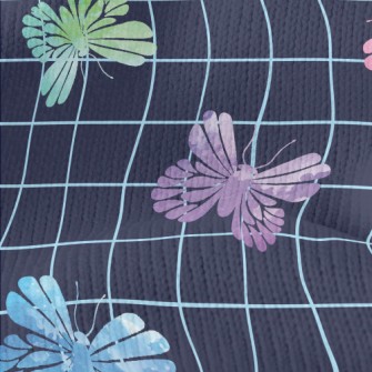 Colorful Butterfly Rubbings Stretch Jersey