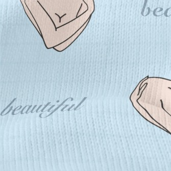 Beautiful Naked Woman Stretch Jersey