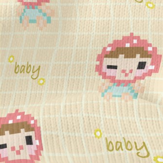 Pixel Style Headscarf Child Stretch Jersey