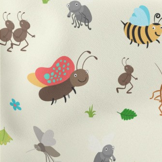 Different Types Of Insects Lightweight Cotton Poplin