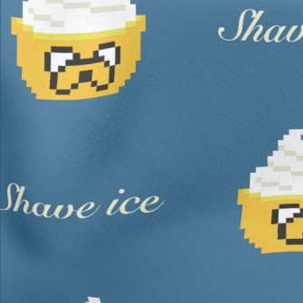 Pixel Style Shaved Ice Lightweight Cotton Poplin