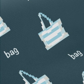 Pixel Blue And White Striped S Midweight Cotton Poplin