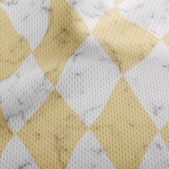 Rhombus Marble Athletic Mesh Flat Back
