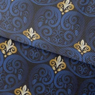 Blue Carved Waterproof Oxford