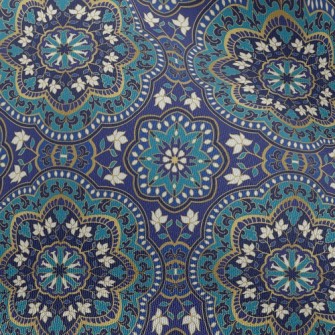 Blue Pattern Chiffon