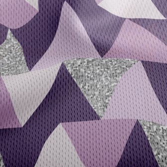 Purple Triangle Athletic Mesh Flat Back