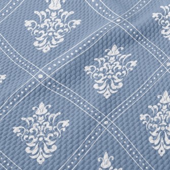 Blue Baroque Birdseye Piqué
