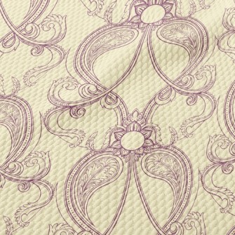 Retro Purple Flower Birdseye Piqué