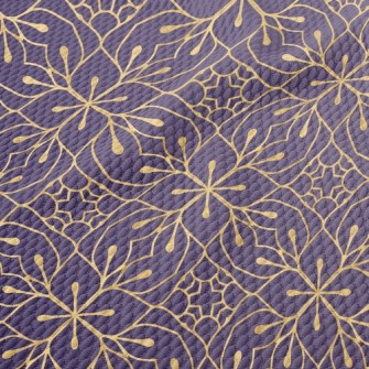 Luxurious Golden Flower Birdseye Piqué