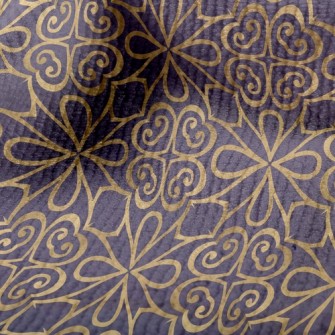 Golden Floral Floor Tiles Terry