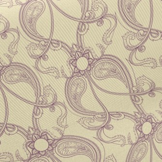 Retro Purple Flower Twill
