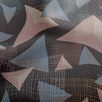 Triangle And Mesh Athletic Mesh Flat Back