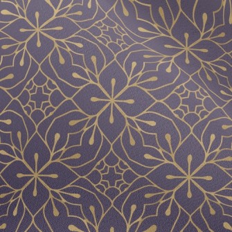 Luxurious Golden Flower Chiffon