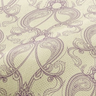 Retro Purple Flower Performance Linen