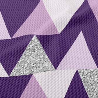 Purple Triangle Birdseye Piqué