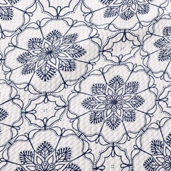 Retro Flower Totem Birdseye Piqué