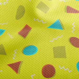 Abstract Circles And Triangles Athletic Mesh Flat Back