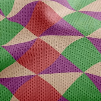 Arrangement Of Shapes Athletic Mesh Flat Back