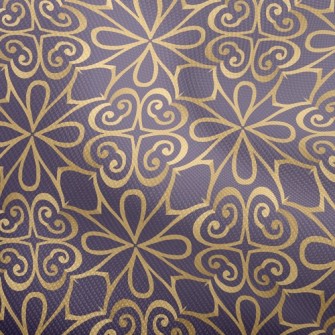Golden Floral Floor Tiles Dobby