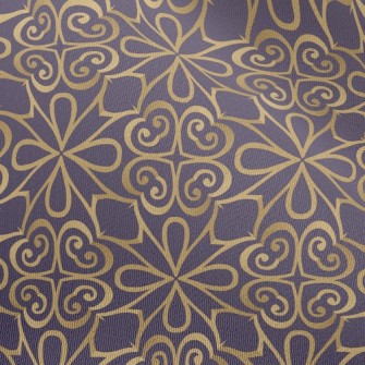 Golden Floral Floor Tiles Chiffon