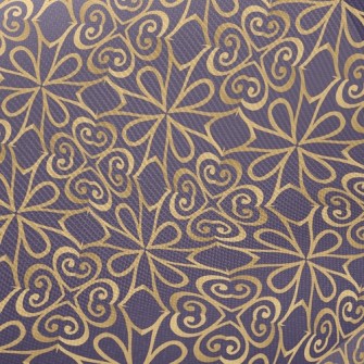 Golden Floral Floor Tiles Twill