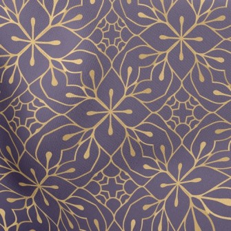 Luxurious Golden Flower Stretch Ponte