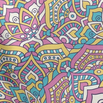 Sweet Ethnic Flower Stretch Ponte