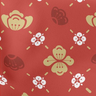Chinese Plum Blossom Stretch Ponte