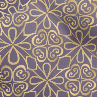 Golden Floral Floor Tiles Micro Fleece