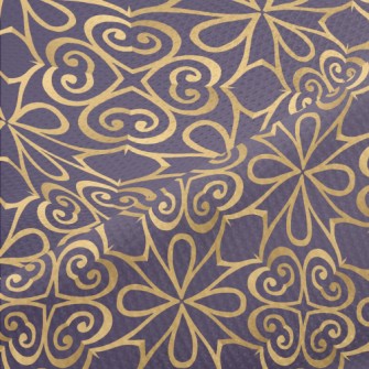 Golden Floral Floor Tiles Piqué