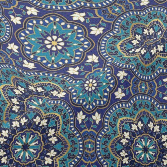 Blue Pattern Piqué