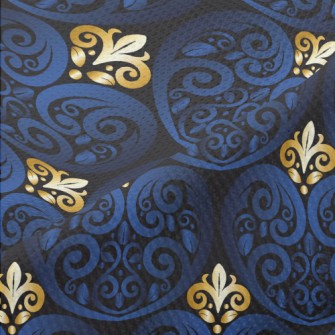 Blue Carved Piqué