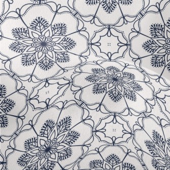 Retro Flower Totem Lightweight Performance Linen