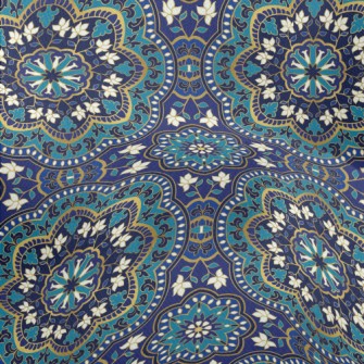 Blue Pattern Lightweight Performance Linen