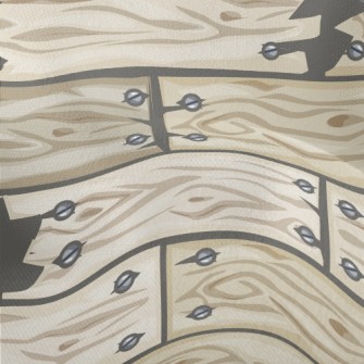 Scary Wooden Door Lightweight Performance Linen