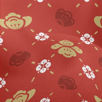 Chinese Plum Blossom Lightweight Performance Linen