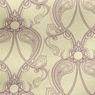 Retro Purple Flower Jersey Backed Fleece