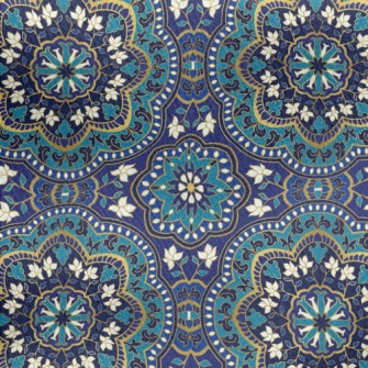 Blue Pattern Jersey Backed Fleece