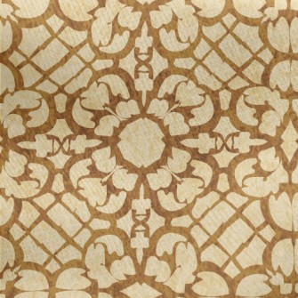 Vintage Brown Pattern Jersey Backed Fleece