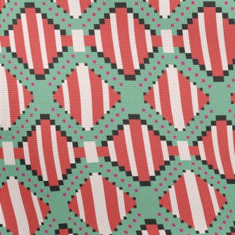 Ethnic Striped Totem Pongee