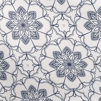 Retro Flower Totem Pongee