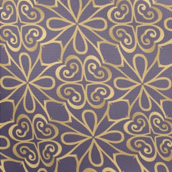 Golden Floral Floor Tiles Pongee