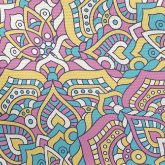 Sweet Ethnic Flower Pongee