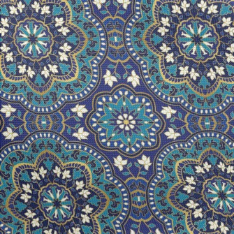 Blue Pattern Pongee