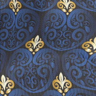Blue Carved Stretch Jersey