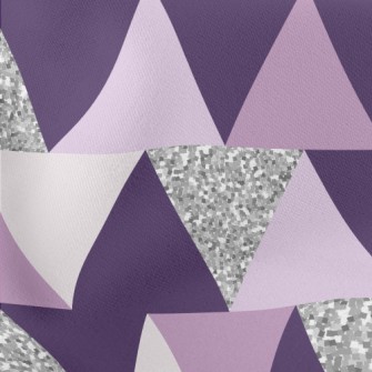 Purple Triangle Lightweight Cotton Poplin