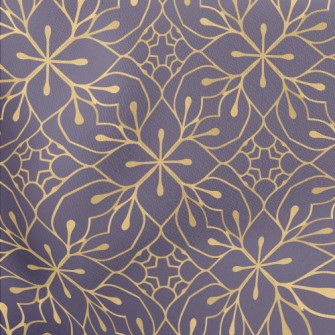 Luxurious Golden Flower Lightweight Cotton Poplin
