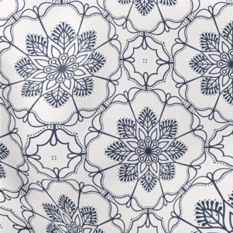 Retro Flower Totem Lightweight Cotton Poplin