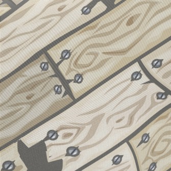 Scary Wooden Door Midweight Cotton Poplin